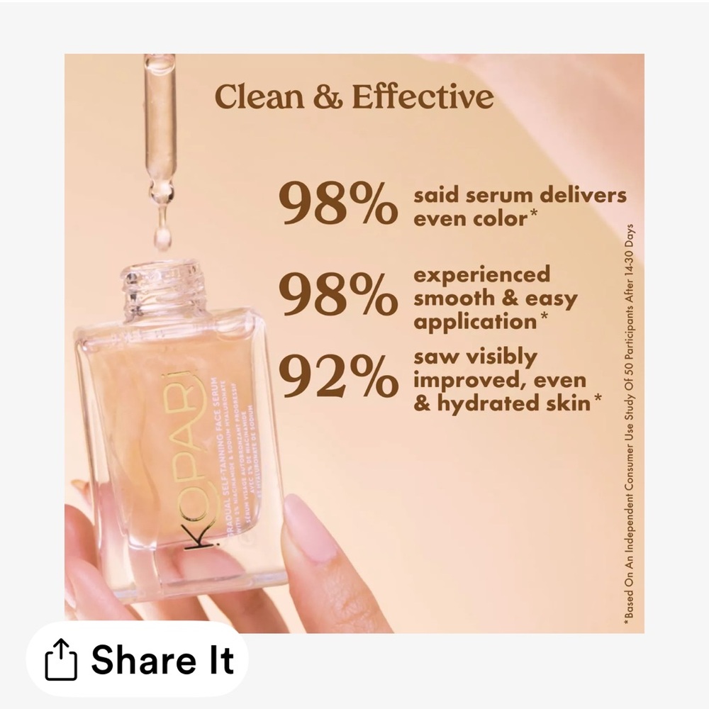 Kopari gradual self tanning face serum. 1fl. Oz - Picture 5 of 7